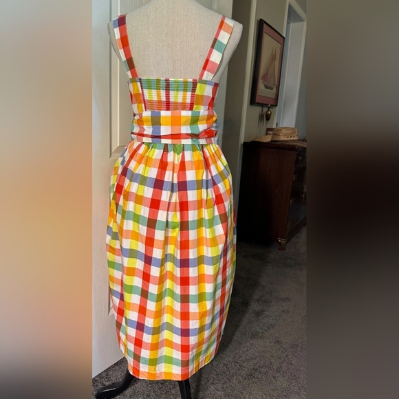 Colorful Checkered Sleeveless Dress - Picture 3 of 3